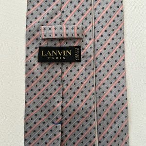 Lavin Paris Gray/Silver/Pink - 100% silk tie - GUC